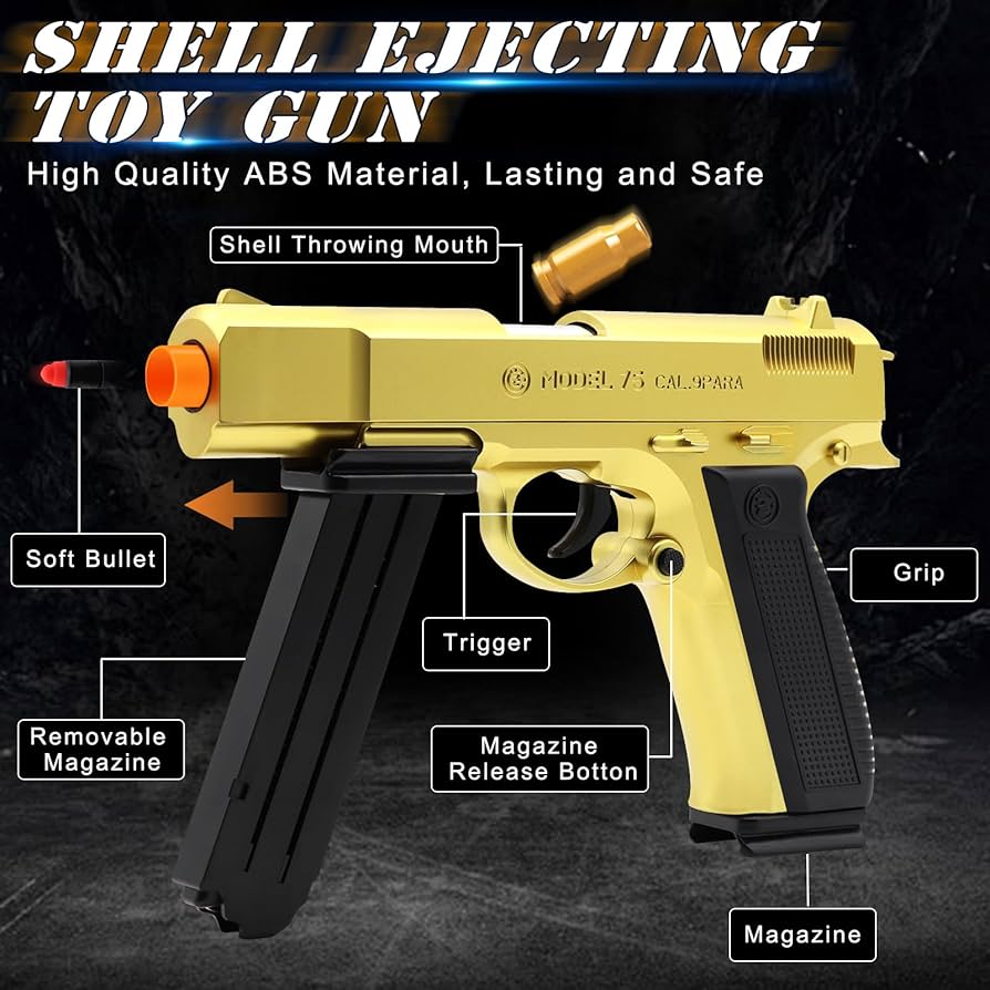 Amazon.com: DaoDaoZhu Gold Toy Pistol Guns Toys for 8 9 10